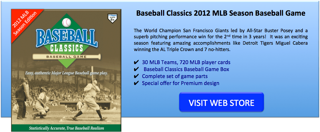 Baseball Classics 2012 MLB Season | Baseball Classics | Baseball Board ...