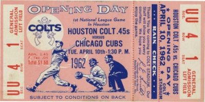 Houston Colt .45s history - 1962 season