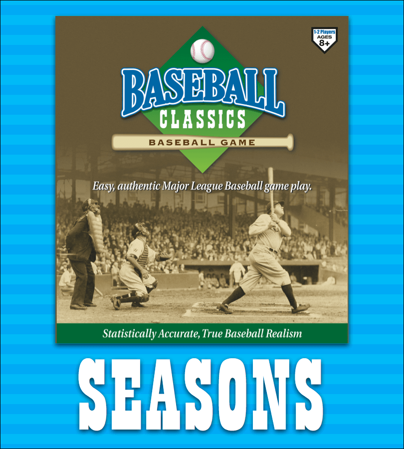 Baseball Classics Seasons Baseball Classics Baseball Board Games Play Any Mlb Teams Since 1901